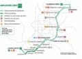 Mapa de la ampliación de la línea 11 del Metro de Madrid entre Mar de Cristal y Valdebebas Norte