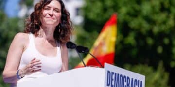 Ayuso durante un acto público