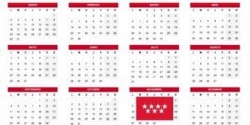 Calendario 2025 con el festivo de la Almudena en Madrid confirmado por el BOE para el puente de noviembre.