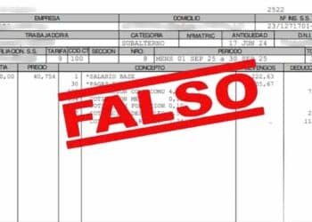 Nómina falsa sobre deducción de 95 euros del Mecanismo de Equidad Intergeneracional publicada en redes sociales.
