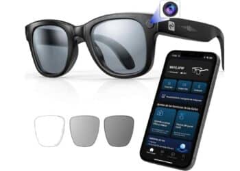 gafas inteligentes con cámara 4K y traducción en 20 idiomas conectadas por Bluetooth con app móvil en español.