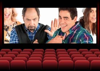 Personajes de La que se avecina en una proyección de cine por el estreno de la nueva temporada.