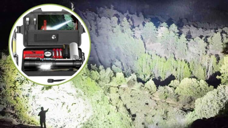 Linterna potente Shadowhawk para campo y emergencias con alcance de 1000 metros