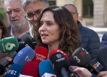 Isabel Díaz Ayuso atiende a los medios tras anunciar la reducción de multas a universitarios por libertad de expresión en Madrid