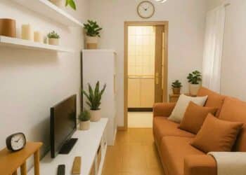 salón acogedor del piso en venta en Puente de Vallecas Madrid por 85.000 euros.
