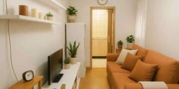 salón acogedor del piso en venta en Puente de Vallecas Madrid por 85.000 euros.