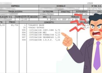 nómina con deducción por cotización MEI en 2026 según el BOE.