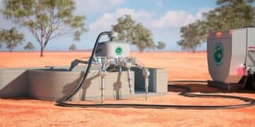 Robot imprime casa en 3D con materiales reciclados en Australia.