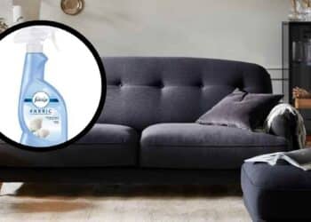 Spray Febreze con tecnología OdourClear para eliminar el mal olor de mantas y tejidos del hogar por 15 euros.