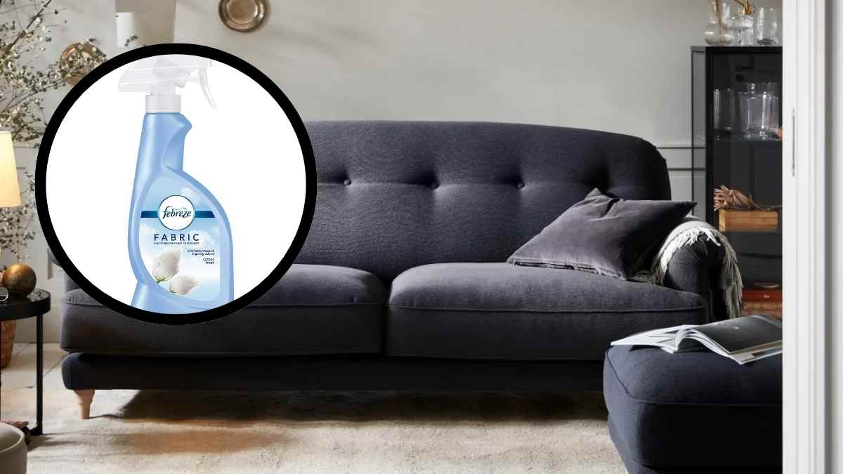 Spray Febreze con tecnología OdourClear para eliminar el mal olor de mantas y tejidos del hogar por 15 euros.