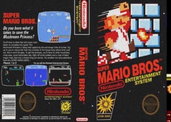 super mario bros nintendo nes portada original videojuego vendido por 2 millones de dolares.