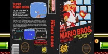 super mario bros nintendo nes portada original videojuego vendido por 2 millones de dolares.