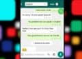 traducción instantánea en WhatsApp entre español e inglés en una conversación de chat.