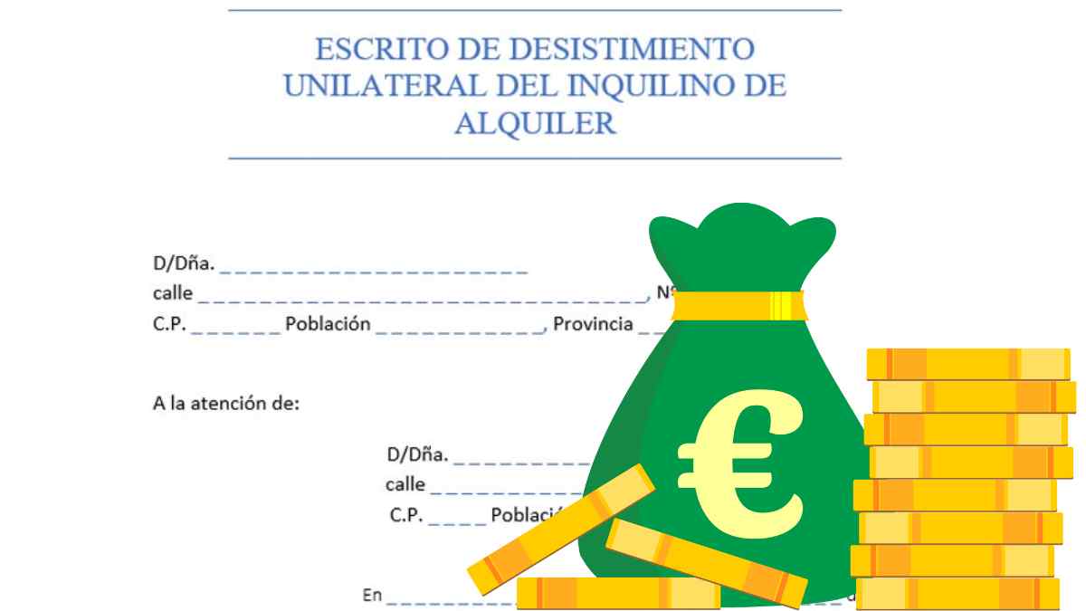 Escrito de desistimiento de alquiler y cálculo de indemnización según la LAU.