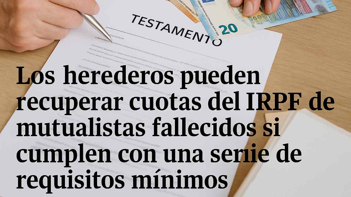 Documento de testamento sobre una mesa junto a billetes y la mano de una persona firmando.