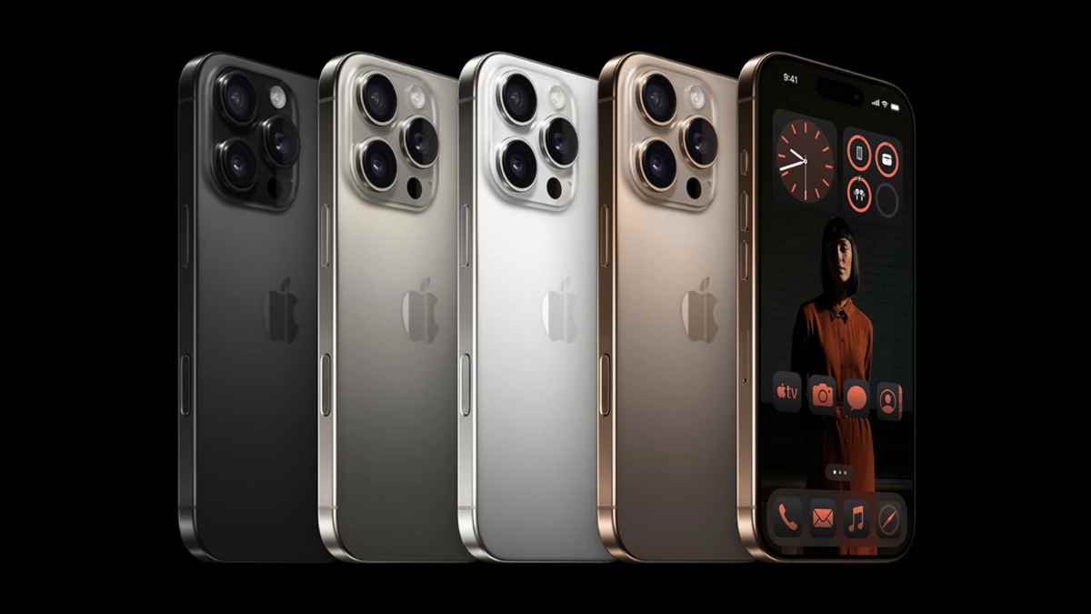 Modelos del iPhone 16 Pro Max en varios colores mostrando diseño y cámaras traseras.