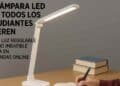 lámpara LED de escritorio con luz regulable ideal para estudiantes por su diseño moderno y precio imbatible.