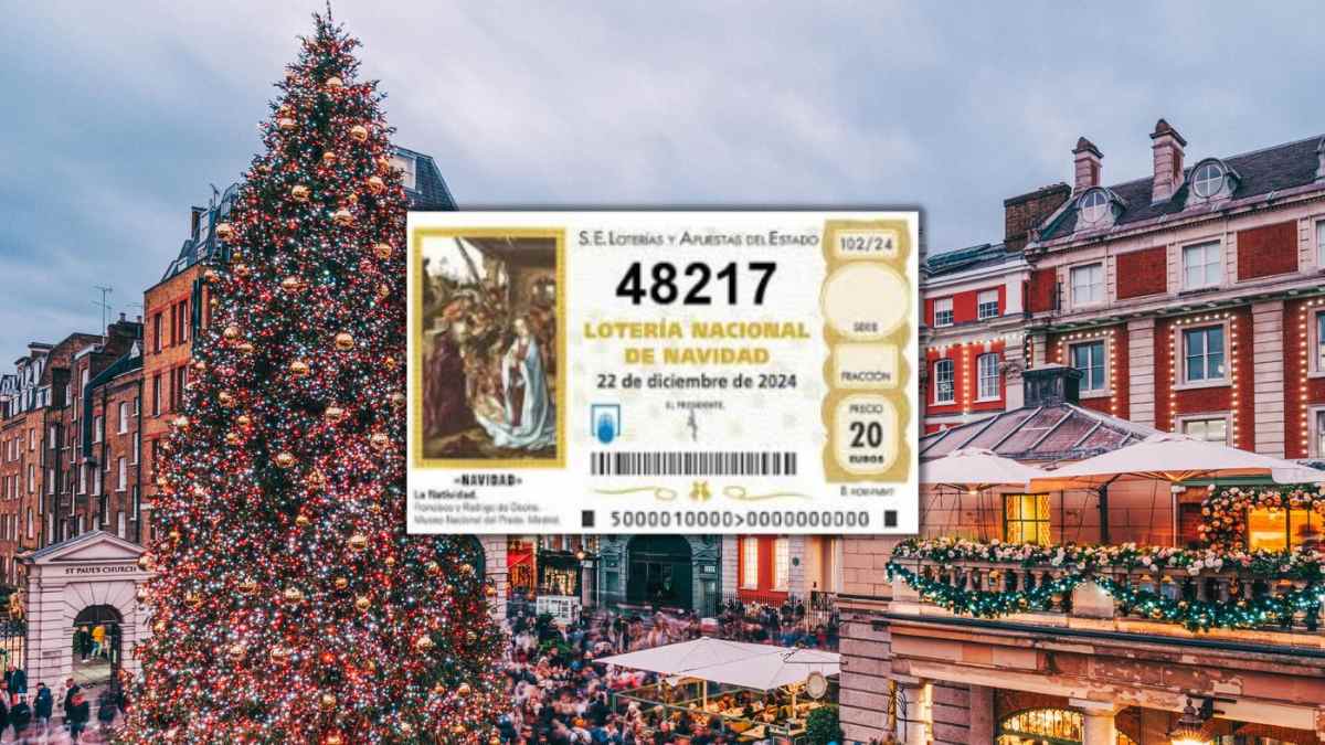 Décimo del número 48.217 del Sorteo de Navidad 2025 según la Inteligencia Artificial, sobre fondo navideño.