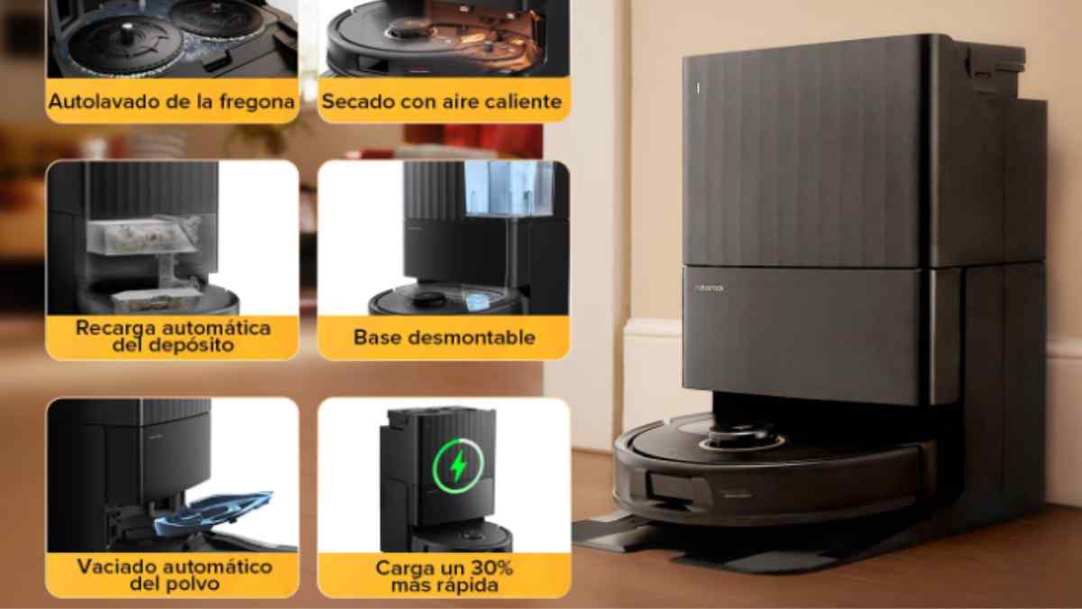 Robot aspirador Roborock con estación automática y funciones avanzadas en oferta por el Black Friday.