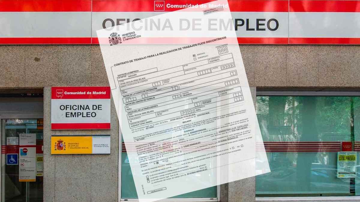 oficina de empleo sepe contrato fijo discontinuo para cobrar el paro.