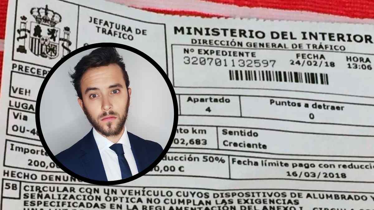 Abogado explicando un caso de multa de tráfico duplicada frente a notificación de la DGT.