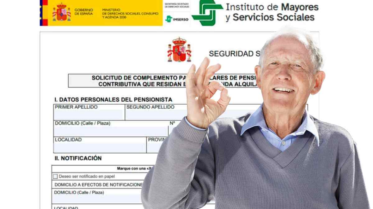 Pensionista solicitando la ayuda de 525 euros para pensión no contributiva y alquiler del IMSERSO.