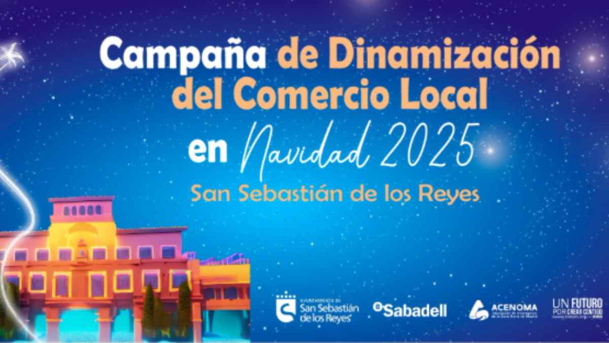 Campaña de dinamización del comercio local en Navidad 2025 en San Sebastián de los Reyes.