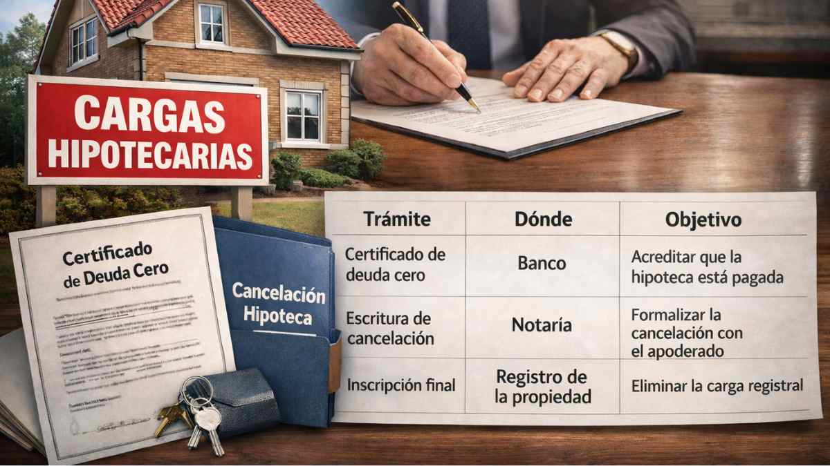 Cancelación registral de la hipoteca tras pagarla para eliminar cargas en la vivienda.