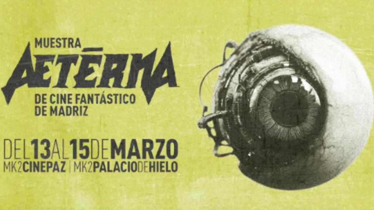 Cartel de la primera Muestra Aeterna de Cine Fantástico de Madrid del 13 al 15 de marzo.