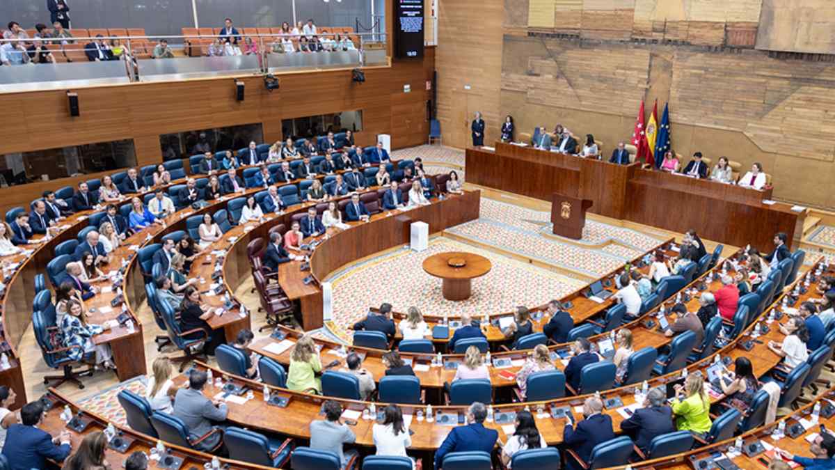 Pleno de la Asamblea de Madrid durante la aprobación de la nueva Ley de Hacienda.