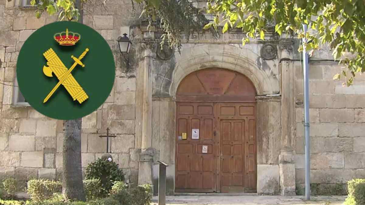 Fachada de un cuartel de la Guardia Civil en un municipio pequeño de Madrid.