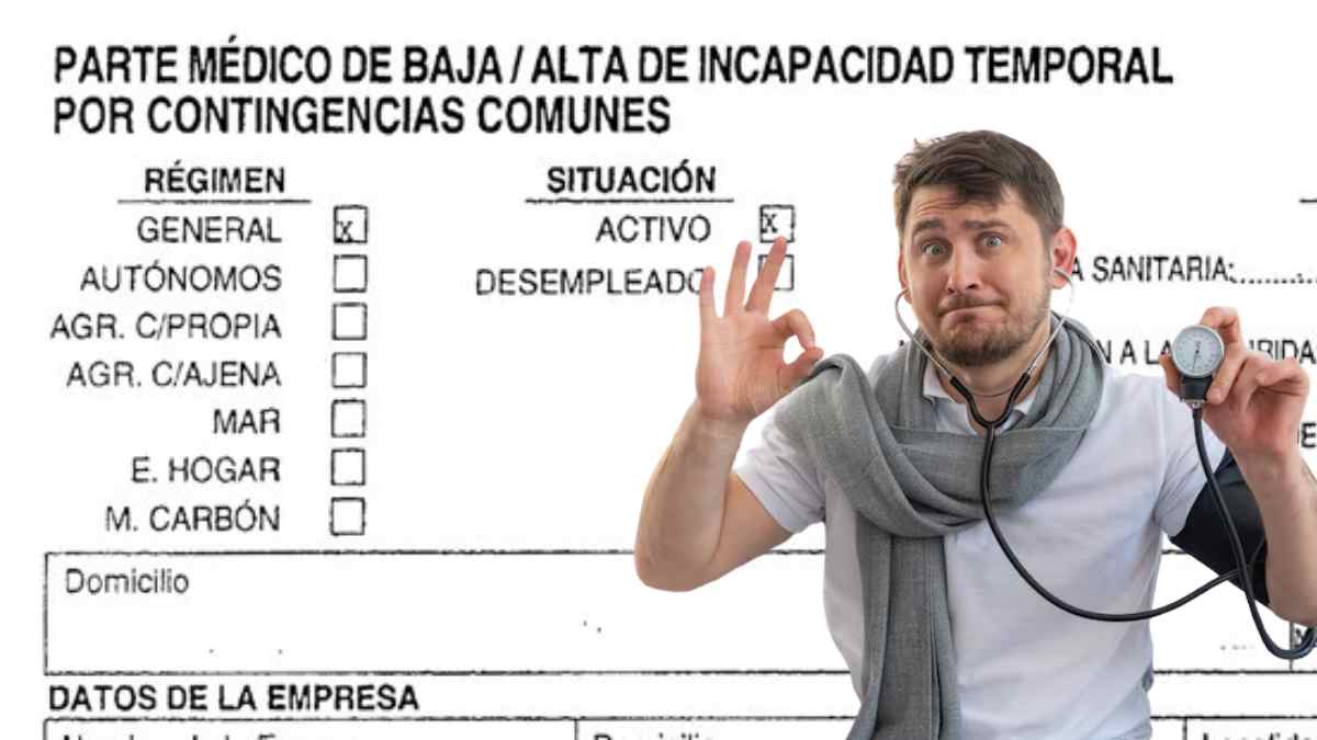 Parte médico de reposo para faltar al trabajo sin baja médica.