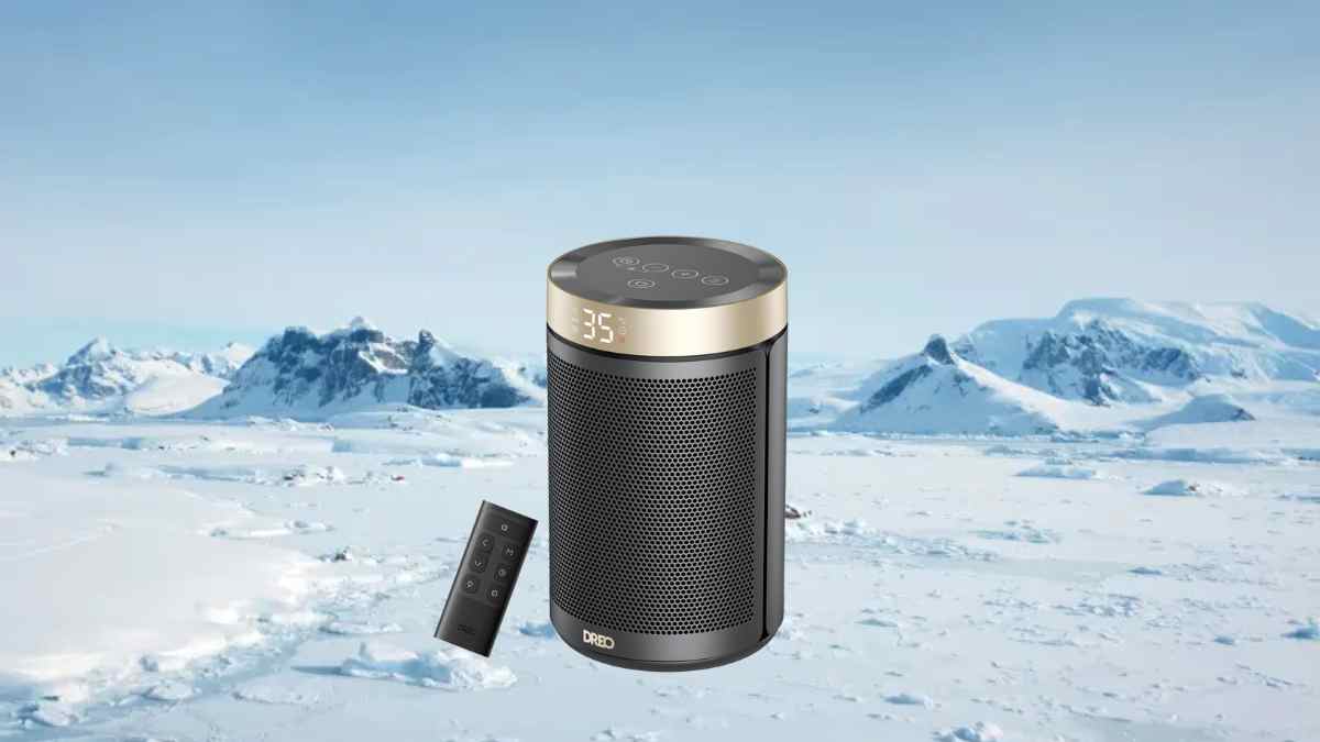 Mini calefactor cerámico silencioso y de bajo consumo con mando a distancia.