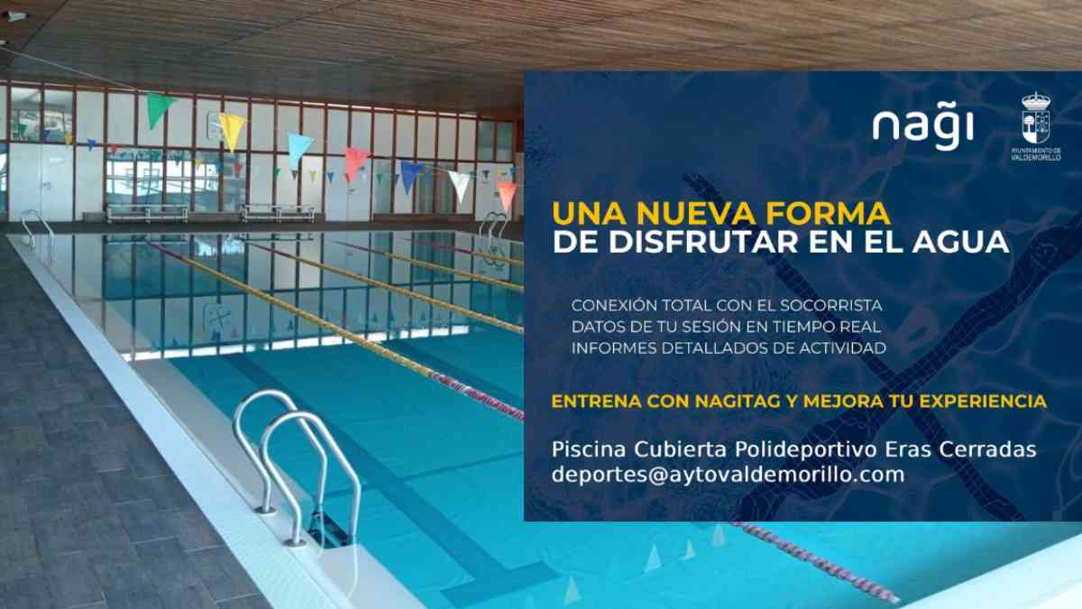 Piscina cubierta de Valdemorillo convertida en la primera piscina inteligente de la Comunidad de Madrid.