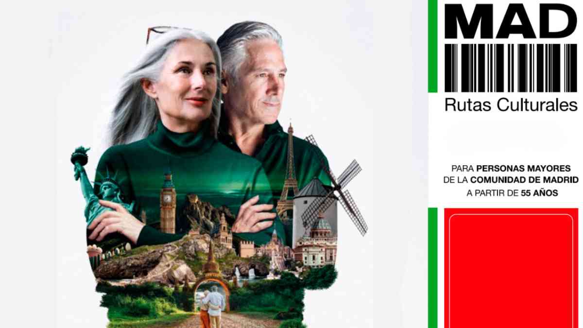 Personas mayores representando las Rutas Culturales de la Comunidad de Madrid para viajar a partir de los 55 años.