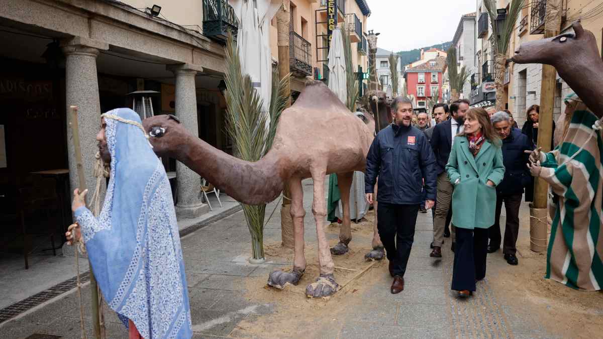 Belén monumental de San Lorenzo de El Escorial durante la presentación de Pueblos con Vida en Navidad.