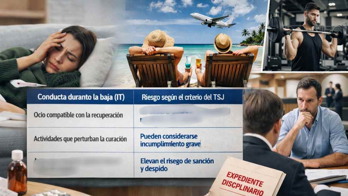 Actividades durante la baja médica que pueden ser sancionables según los tribunales