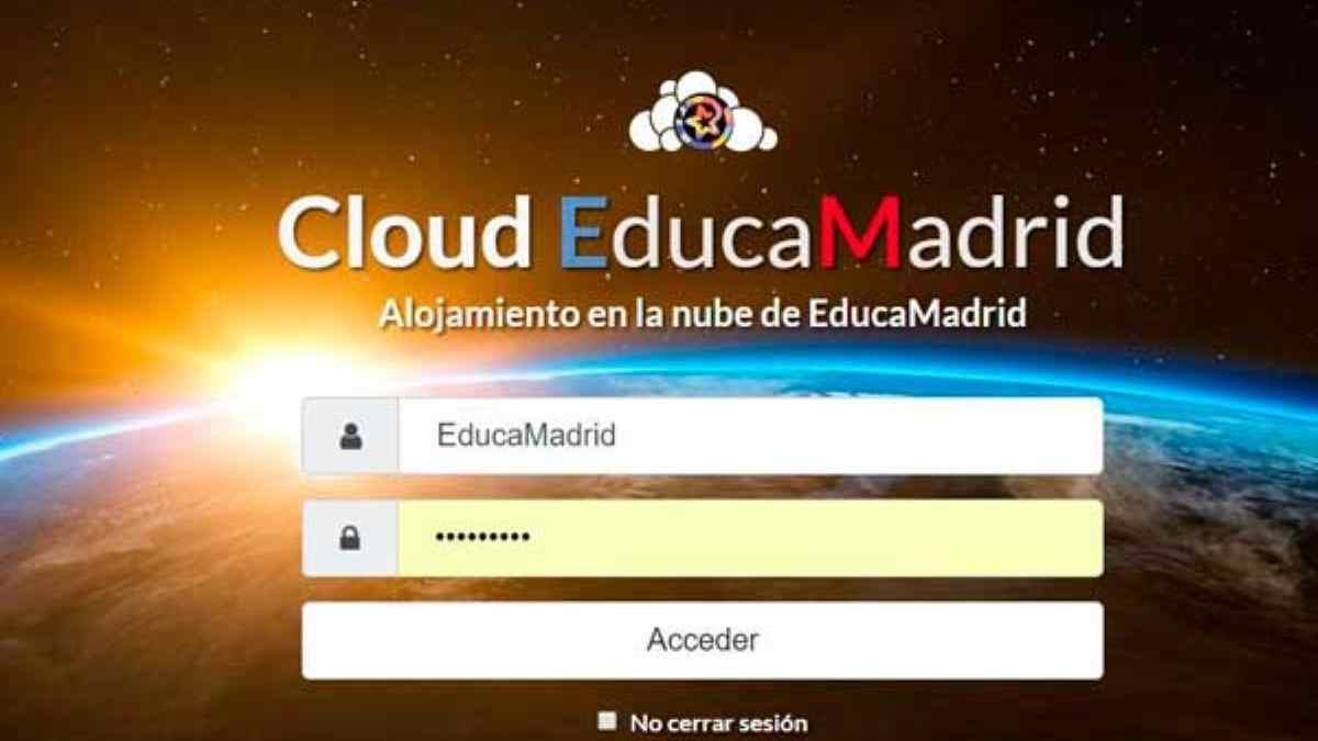 Plataforma EducaMadrid donde se probará la inteligencia artificial educativa en cinco centros escolares de Madrid