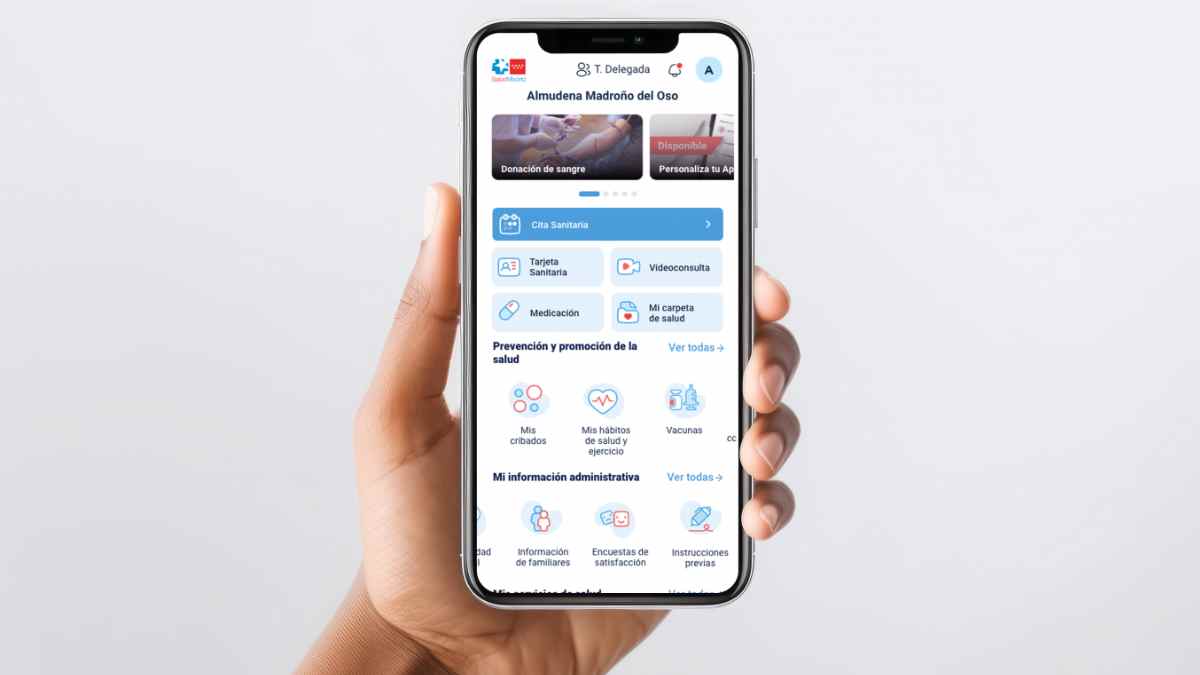 Aplicación de la Tarjeta Sanitaria Virtual con recordatorios de citas médicas para familiares