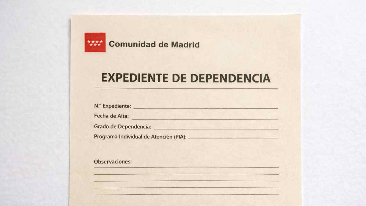 Expediente de dependencia de la Comunidad de Madrid para el traslado entre comunidades autónomas
