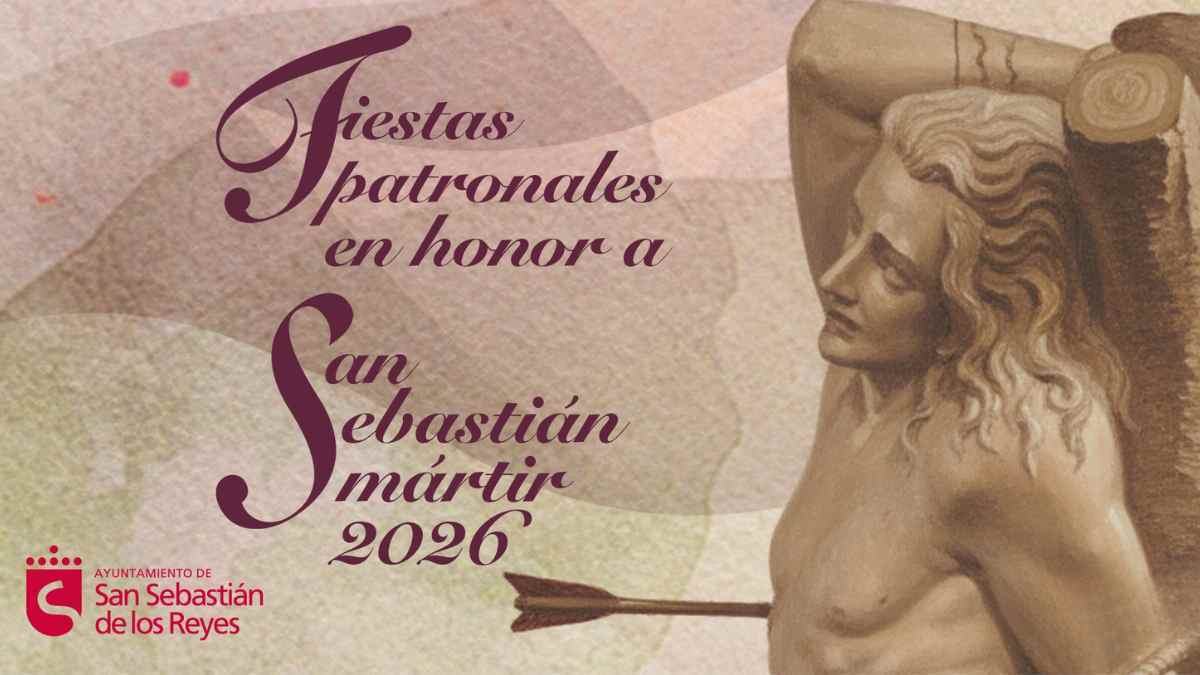 Cartel de las fiestas patronales de San Sebastián de los Reyes en honor a San Sebastián Mártir 2026
