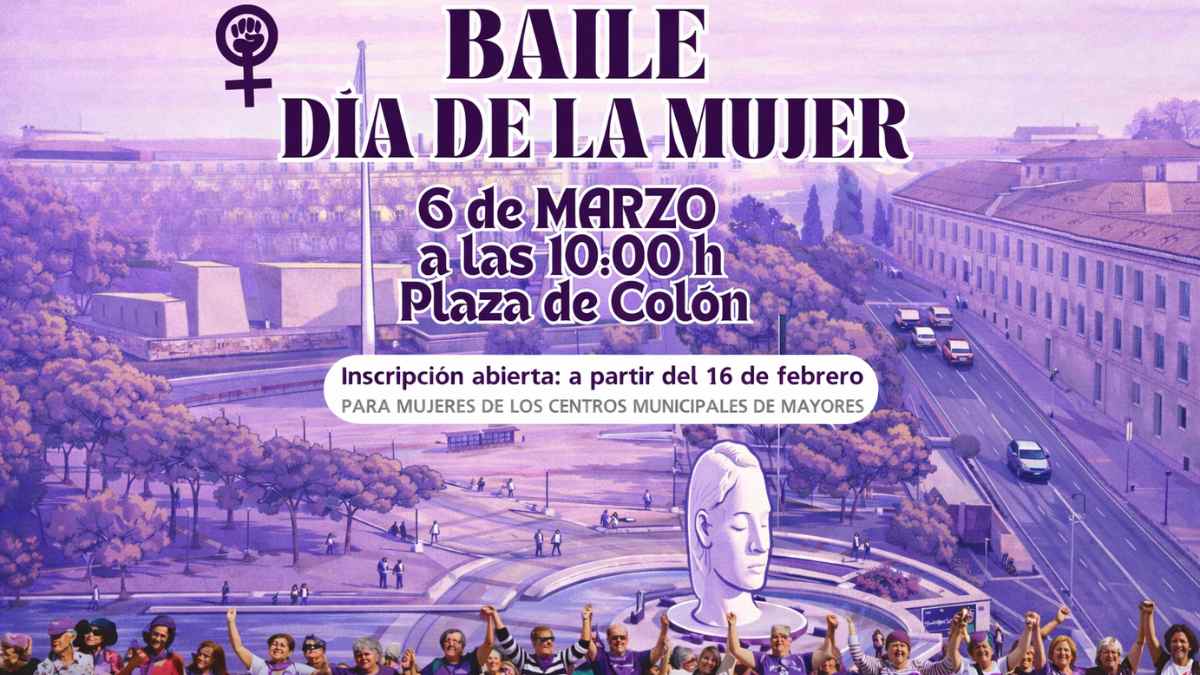 Baile del Día Internacional de la Mujer en la Plaza de Colón de Madrid por el 8M