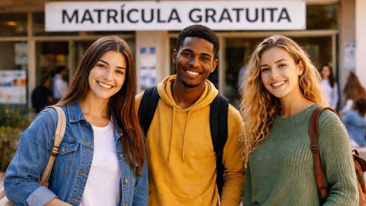 Estudiantes universitarios en una universidad pública beneficiarios de la matrícula universitaria gratis por el Ingreso Mínimo Vital