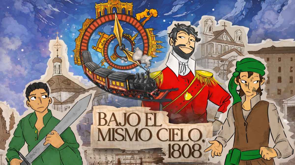 Ilustración del videojuego Bajo el mismo cielo 1808 ambientado en Madrid para Game Jam Madrid Crea