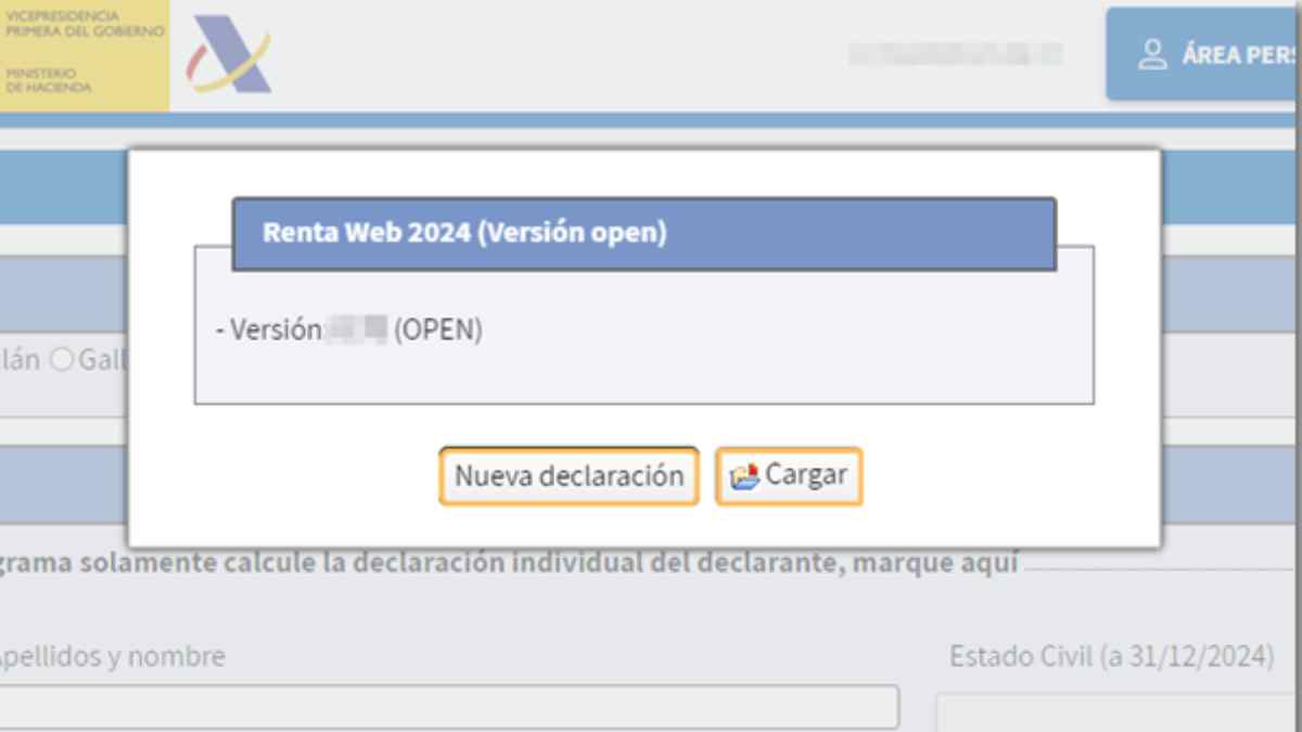 Simulador Renta Web Open 2024 para calcular si la declaración sale a pagar o devolver