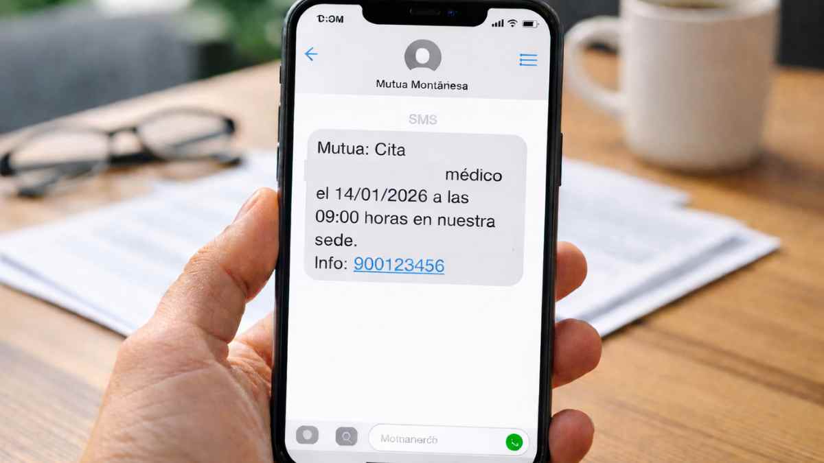 SMS de la mutua citando a reconocimiento médico durante una baja por incapacidad temporal avalado por el TSJ de Cantabria
