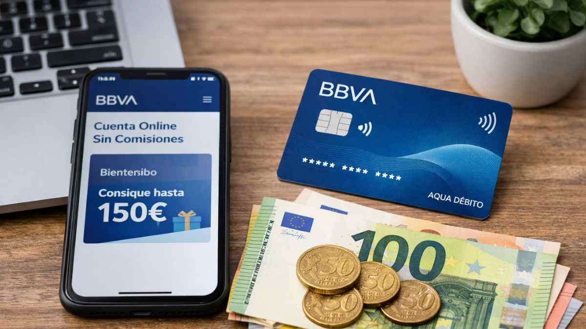 BBVA regala hasta 150 euros a nuevos clientes que abran una cuenta online y paguen con tarjeta