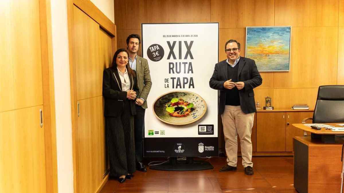 Presentación de la Ruta de la Tapa 2026 en Boadilla del Monte con cartel oficial y organizadores