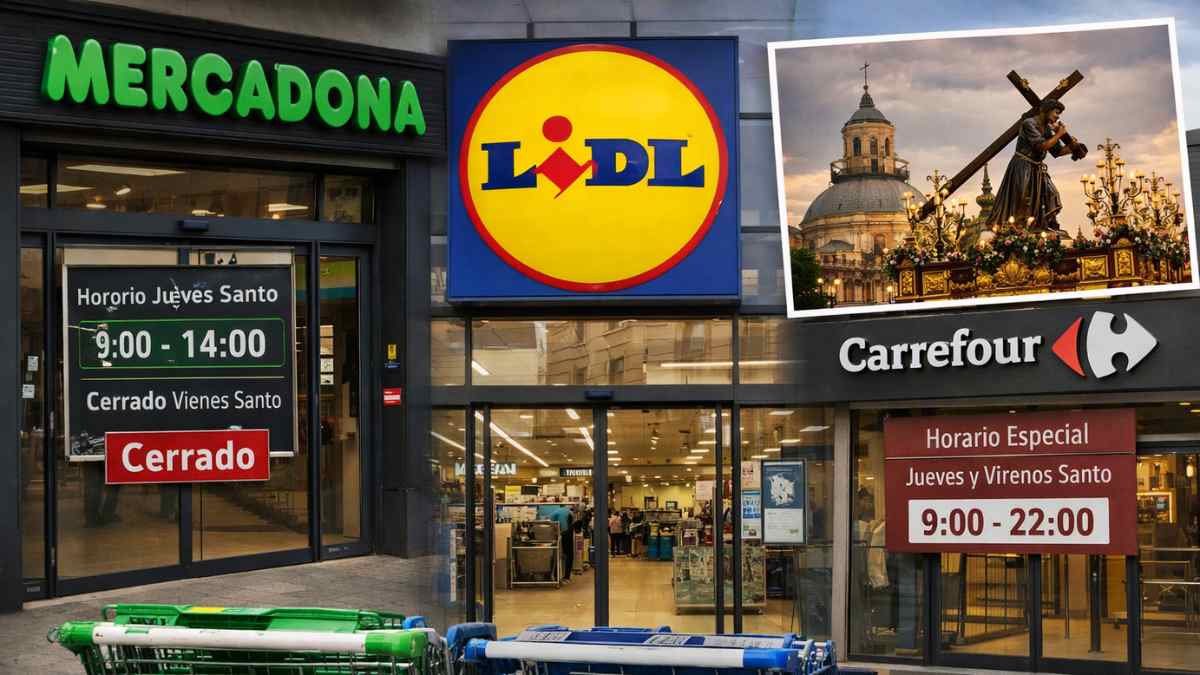 Horarios de Mercadona, Lidl y Carrefour en Madrid por Jueves Santo y Viernes Santo