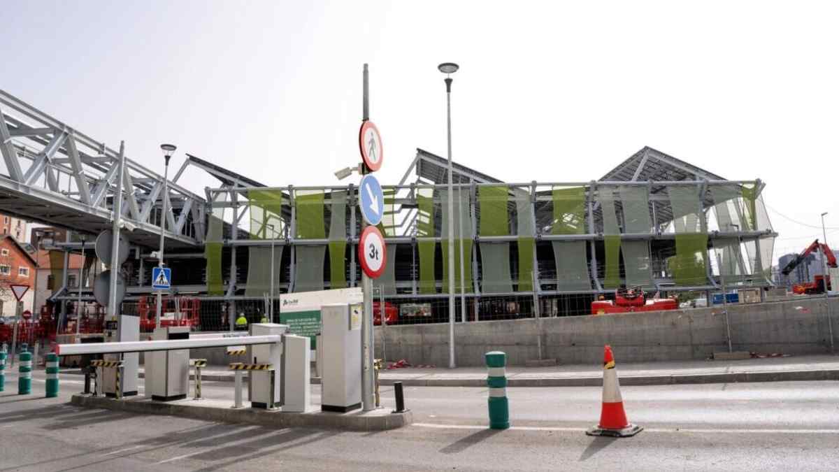 Macroparking de Atocha en Madrid en construcción con más de 1.200 plazas junto a la estación Puerta de Atocha